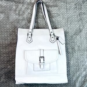 Coach Shoulder Bag Purse Reptile Tote Charlie Embossed Python Leather F28723